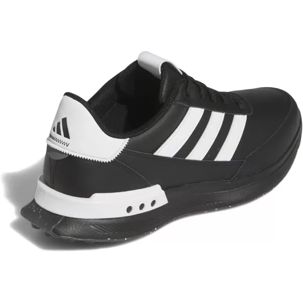 imageAdidas Mens S2g Spikeless Leather 24 Golf ShoesCore BlackFootwear WhiteIron Metallic