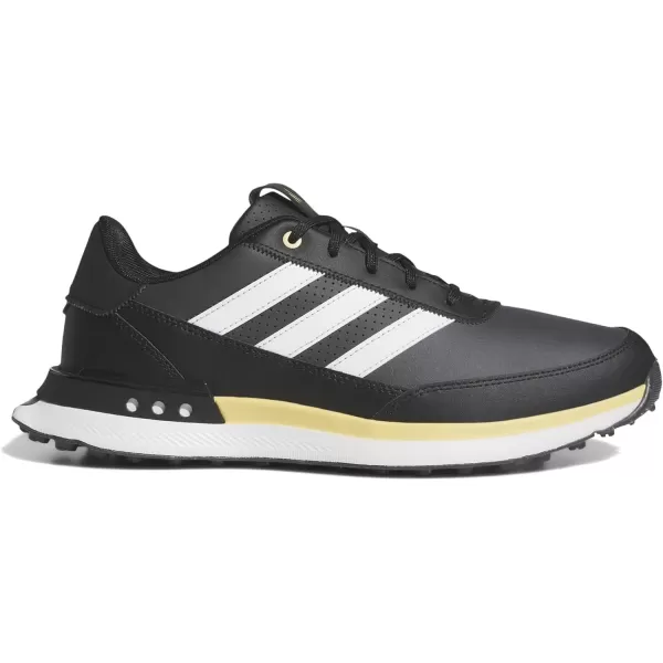 imageAdidas Mens S2g Spikeless Leather 24 Golf ShoesCore BlackFootwear WhiteOat