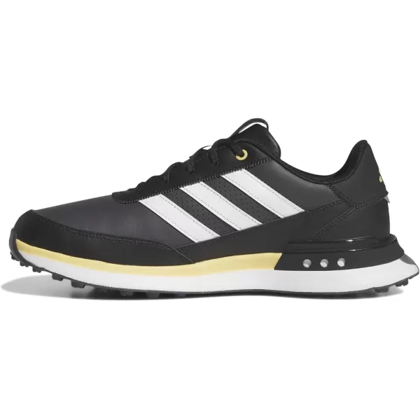 imageAdidas Mens S2g Spikeless Leather 24 Golf ShoesCore BlackFootwear WhiteOat