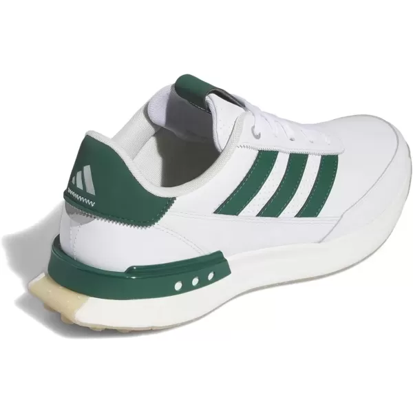 imageAdidas Mens S2g Spikeless Leather 24 Golf ShoesFootwear WhiteCollegiate GreenGum 4