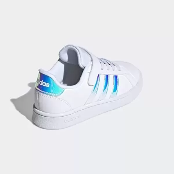 imageadidas Grand Court Tennis Shoe WhiteWhiteDash Grey Hook and Loop 13 US Unisex Little Kid