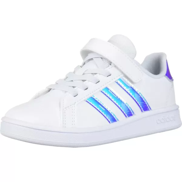 imageadidas Grand Court Tennis Shoe WhiteWhiteDash Grey Hook and Loop 13 US Unisex Little Kid