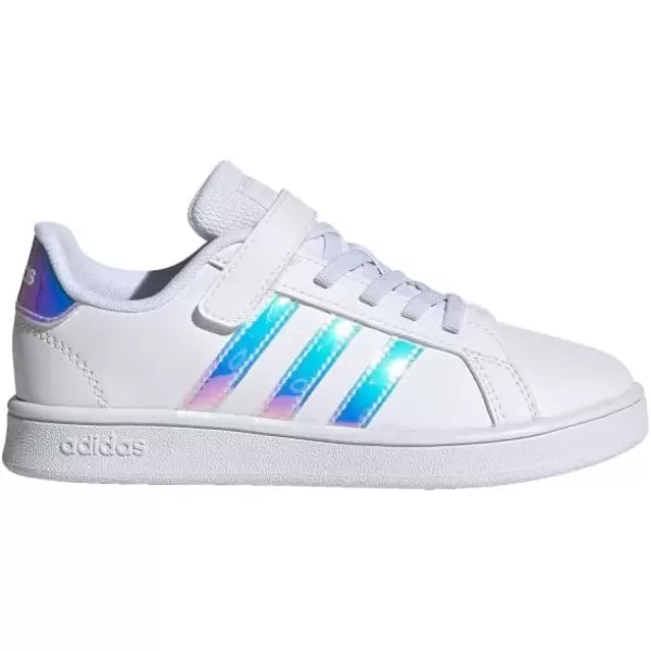 imageadidas Grand Court Tennis Shoe WhiteWhiteDash Grey Hook and Loop 13 US Unisex Little Kid