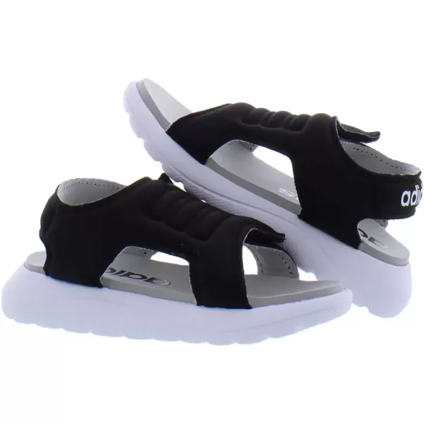 imageadidas Kids Adilette Comfort Slide SandalBlackWhiteblack