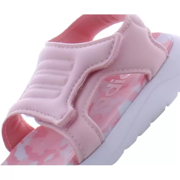 imageadidas Kids Adilette Comfort Slide SandalPinkWhite