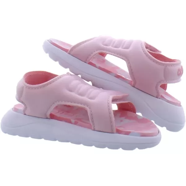 imageadidas Kids Adilette Comfort Slide SandalPinkWhite