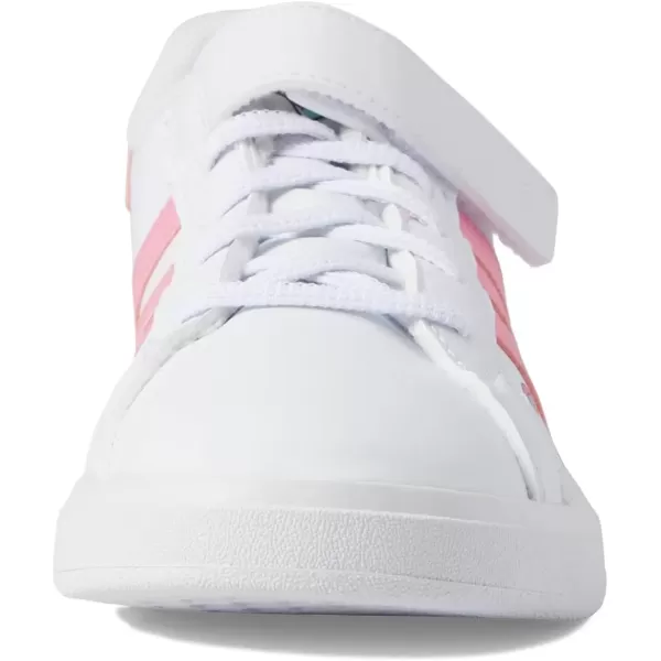 imageadidas Kids Grand Court SneakerFtwr WhiteBliss PinkGrey Two Minnie Mouse Elastic