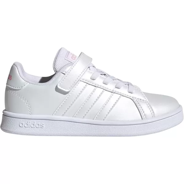 imageadidas Kids Grand Court SneakerWhiteWhiteSuper Pop Hook and Loop