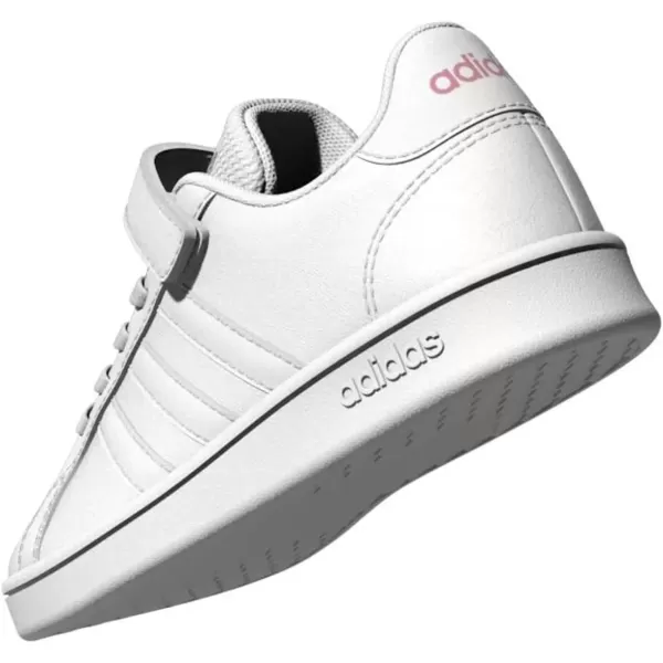 imageadidas Kids Grand Court SneakerWhiteWhiteSuper Pop Hook and Loop