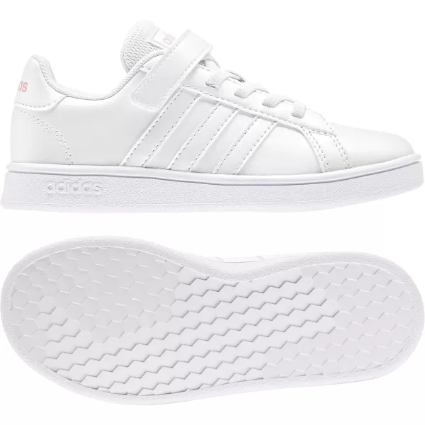 imageadidas Kids Grand Court SneakerWhiteWhiteSuper Pop Hook and Loop