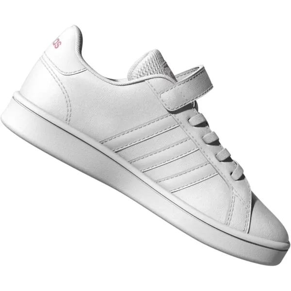 imageadidas Kids Grand Court SneakerWhiteWhiteSuper Pop Hook and Loop