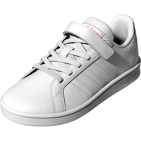 imageadidas Kids Grand Court SneakerWhiteWhiteSuper Pop Hook and Loop