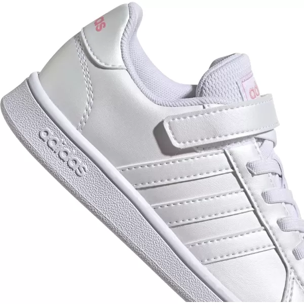 imageadidas Kids Grand Court SneakerWhiteWhiteSuper Pop Hook and Loop