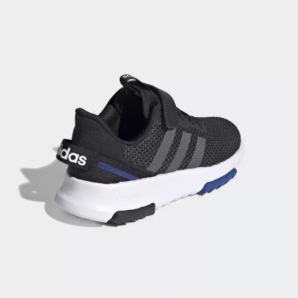 imageadidas Kids Racer Tr 20 Running ShoeBlackGreyTeam Royal Blue Cross Strap