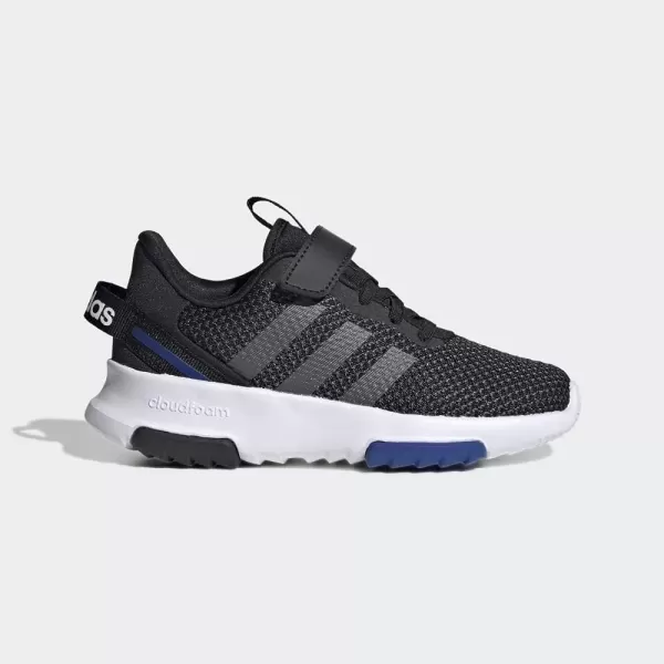 imageadidas Kids Racer Tr 20 Running ShoeBlackGreyTeam Royal Blue Cross Strap