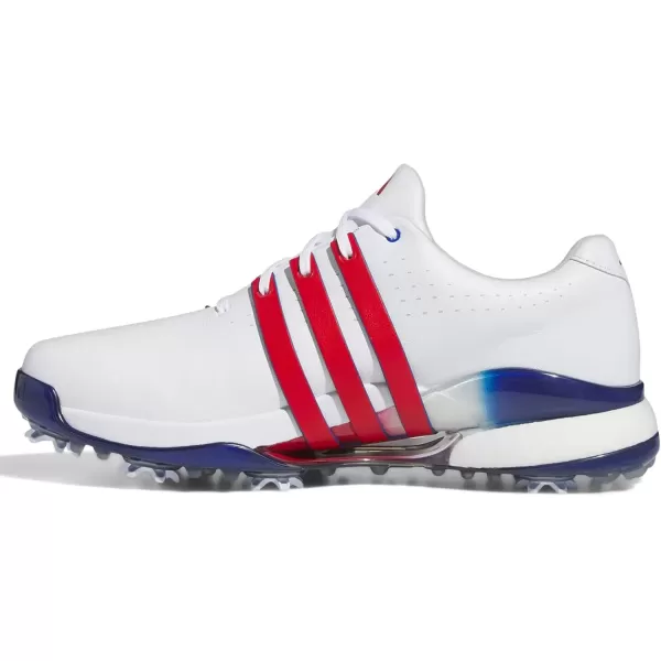 imageadidas Mens Tour360 24 Boa Golf ShoeFootwear WhiteBetter ScarletRoyal Blue