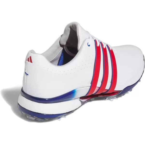 imageadidas Mens Tour360 24 Boa Golf ShoeFootwear WhiteBetter ScarletRoyal Blue