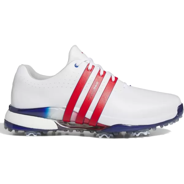 imageadidas Mens Tour360 24 Boa Golf ShoeFootwear WhiteBetter ScarletRoyal Blue