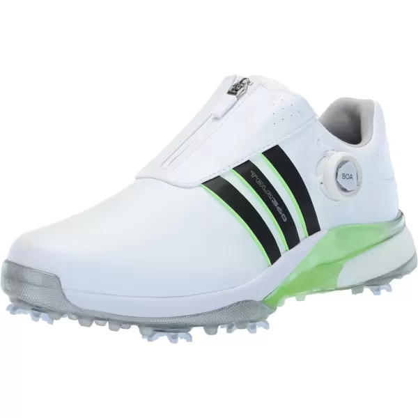 imageadidas Mens Tour360 24 Boa Golf ShoeFootwear WhiteBlackGreen Spark