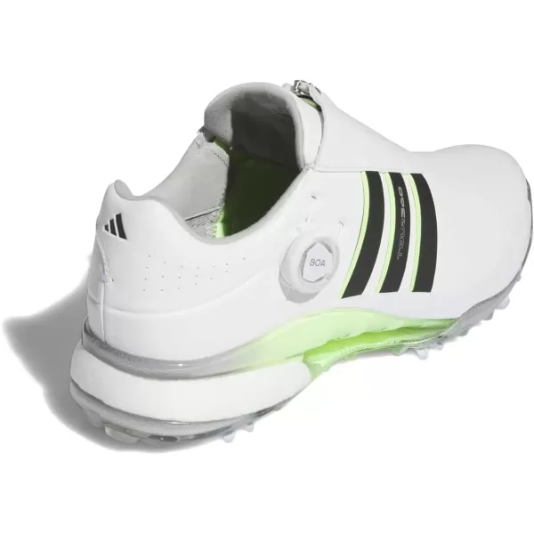 imageadidas Mens Tour360 24 Boa Golf ShoeFootwear WhiteBlackGreen Spark