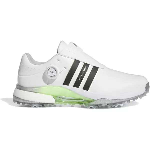 imageadidas Mens Tour360 24 Boa Golf ShoeFootwear WhiteBlackGreen Spark