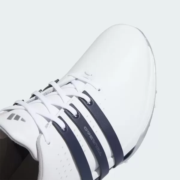 imageadidas Mens Tour360 24 Boa Golf ShoeFootwear WhiteCollegiate NavySilver Metallic