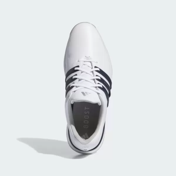 imageadidas Mens Tour360 24 Boa Golf ShoeFootwear WhiteCollegiate NavySilver Metallic