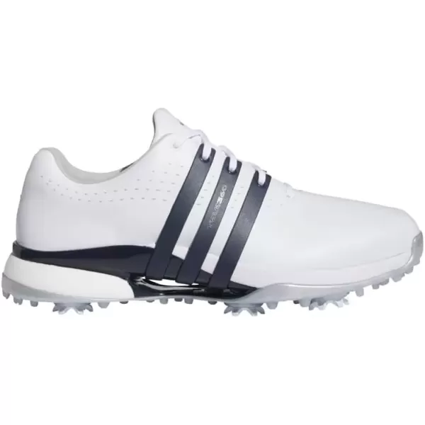 imageadidas Mens Tour360 24 Boa Golf ShoeFootwear WhiteCollegiate NavySilver Metallic