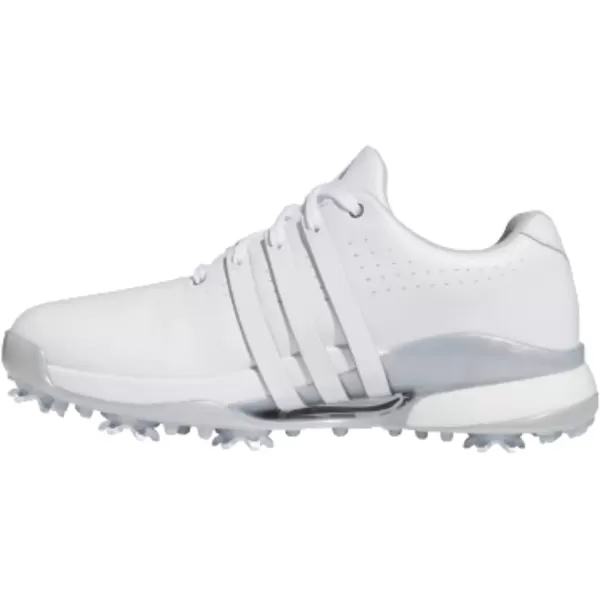 imageadidas Mens Tour360 24 Boa Golf ShoeFootwear WhiteCore BlackSilver Metallic