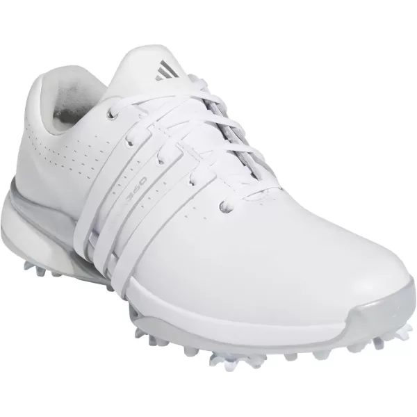 imageadidas Mens Tour360 24 Boa Golf ShoeFootwear WhiteCore BlackSilver Metallic