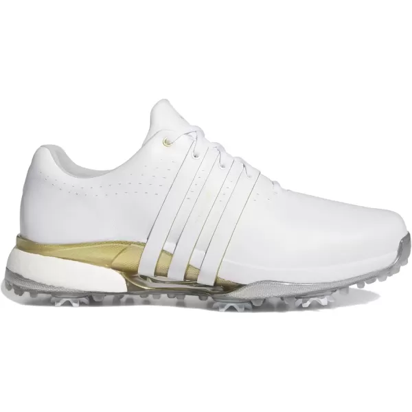 imageadidas Mens Tour360 24 Boa Golf ShoeFootwear WhiteGold MetallicSilver Metallic