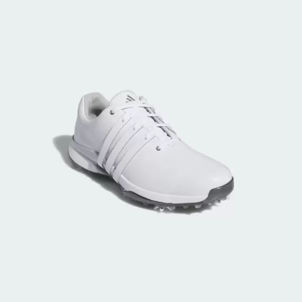 imageadidas Mens Tour360 24 Boa Golf ShoeFootwear WhiteSilver Metallic