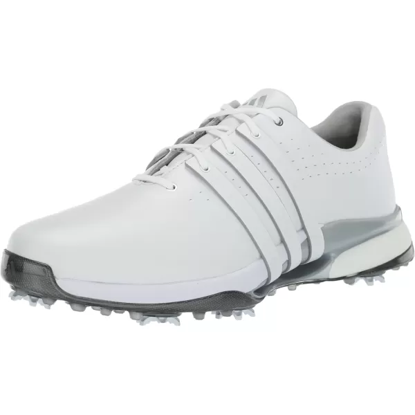 imageadidas Mens Tour360 24 Boa Golf ShoeFootwear WhiteSilver Metallic