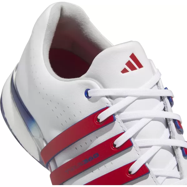 imageadidas Mens Tour360 24 Golf ShoeFootwear WhiteBetter ScarletRoyal Blue