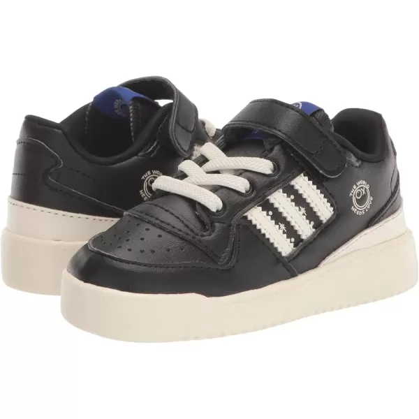 imageadidas Originals BabyBoys Forum Low SneakerBlackCream WhiteBlack Elastic