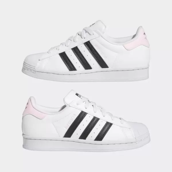 imageadidas Originals UnisexChild Superstar Legacy SneakerCloud WhiteCore BlackClear Pink