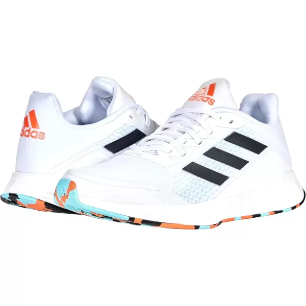 imageadidas UnisexChild Duramo Sl Running ShoeWhiteBlackPulse Aqua