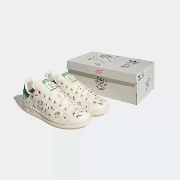 imageadidas UnisexChild Stan Smith ShoesCream WhiteBlack