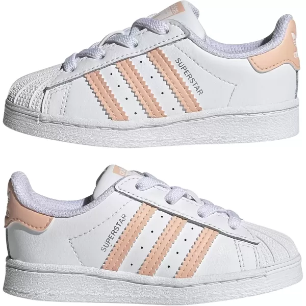 imageadidas UnisexChild Superstar Legacy SneakersWhiteHaze CoralWhite