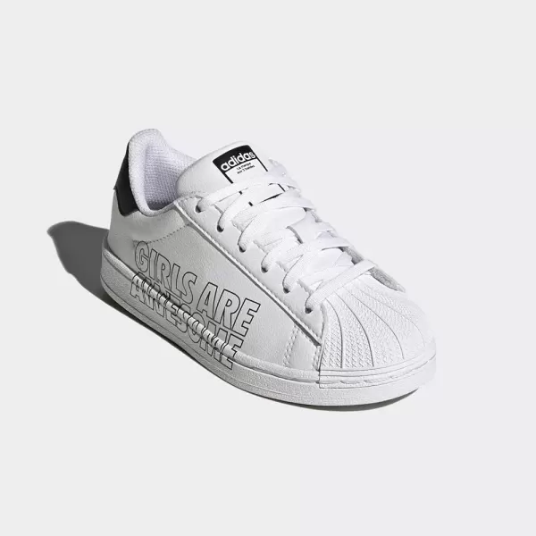 imageadidas UnisexChild Superstar Legacy SneakersWhiteWhiteBlack Girls Are Awesome