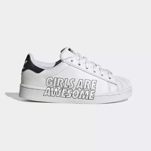 imageadidas UnisexChild Superstar Legacy SneakersWhiteWhiteBlack Girls Are Awesome