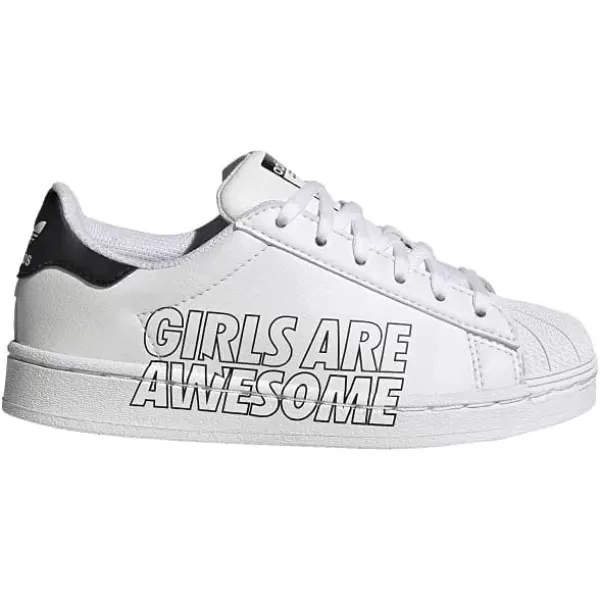 imageadidas UnisexChild Superstar Legacy SneakersWhiteWhiteBlack Girls Are Awesome