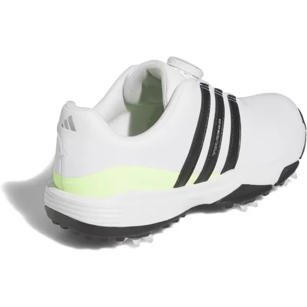 imageadidas UnisexChild Tour360 24 Boa Golf ShoesFootwear WhiteCore BlackGreen Spark