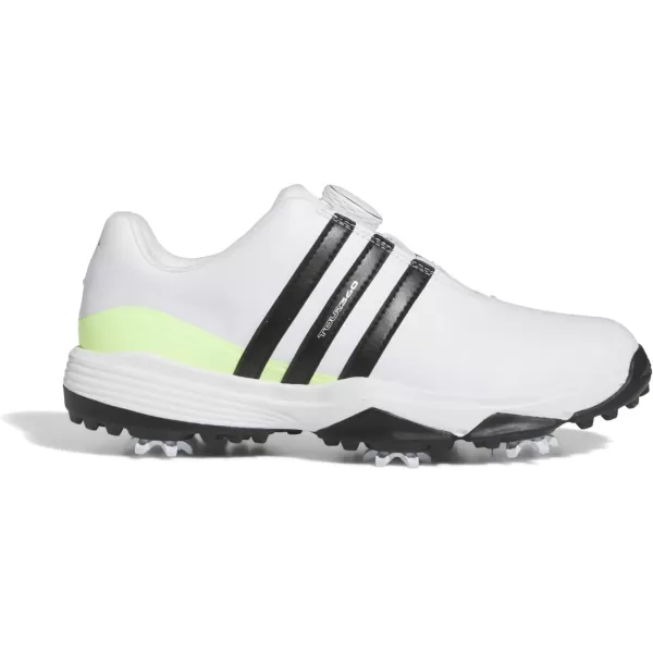 imageadidas UnisexChild Tour360 24 Boa Golf ShoesFootwear WhiteCore BlackGreen Spark