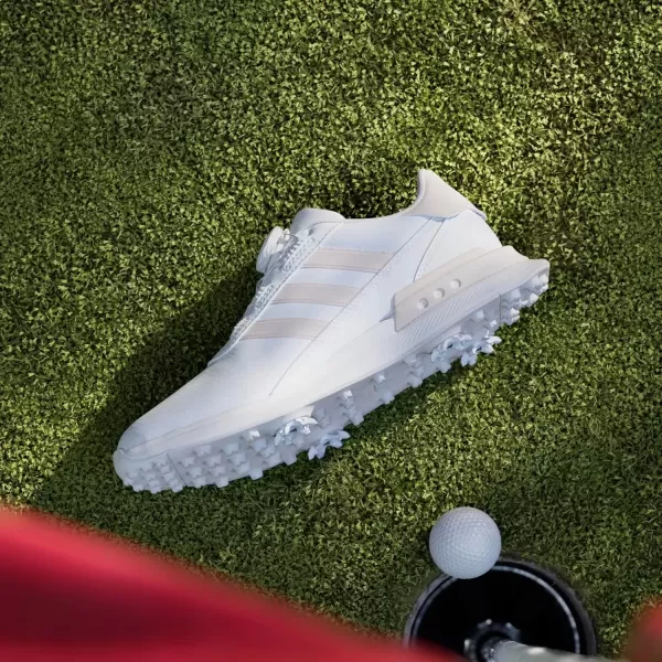imageadidas Womens S2g Spikeless Boa 24 Golf ShoeFootwear WhiteWonder AquaOff White
