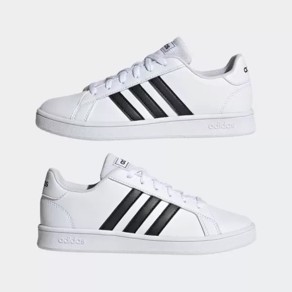 imageadidas Kids Grand Court SneakerCloud WhiteCore BlackCloud White