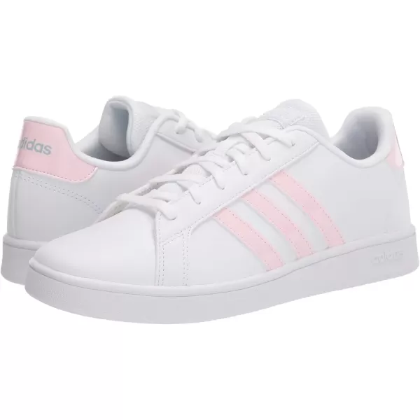 imageadidas Kids Grand Court SneakerWhiteClear PinkHalo Blue