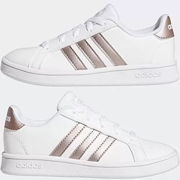 imageadidas Kids Grand Court SneakerWhiteVapour Grey MetallicLight Granite