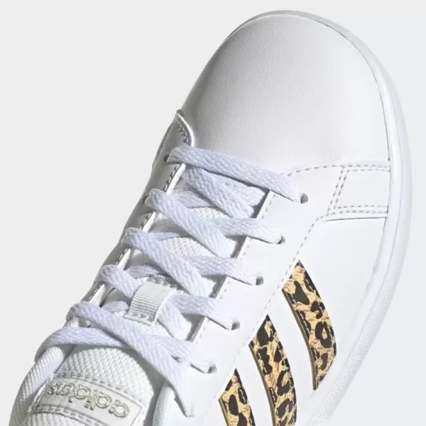 imageadidas Kids Grand Court SneakerWhiteWhiteWhiteChampagne Metallic