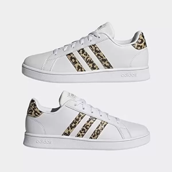 imageadidas Kids Grand Court SneakerWhiteWhiteWhiteChampagne Metallic